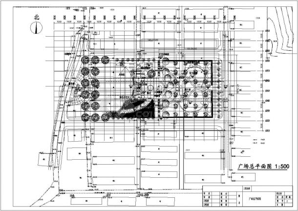 某市大型广场综合建筑设计施工图（1.1万平方米）-图一