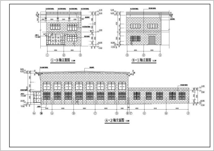 某地区单层混凝土框架结构食堂建筑施工图纸_图1
