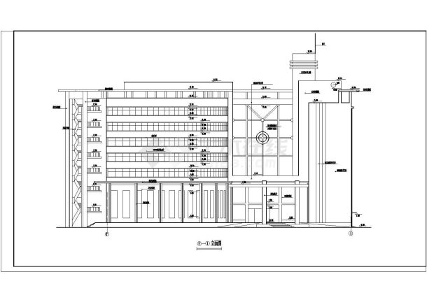 某市8层混凝土框架结构酒店建筑施工图纸-图一