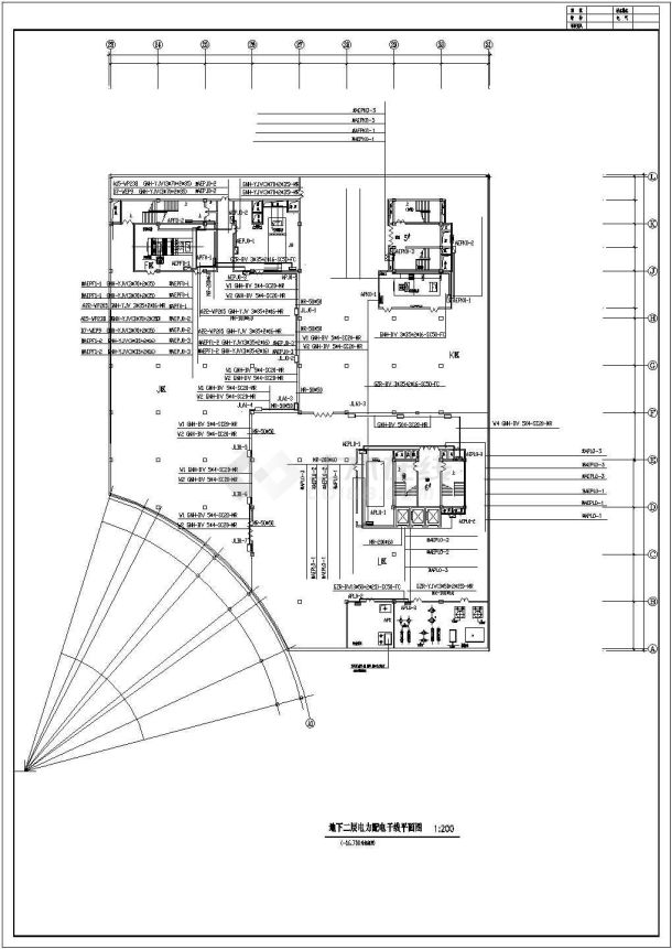 地下商场全套电气设计施工CAD图-图二