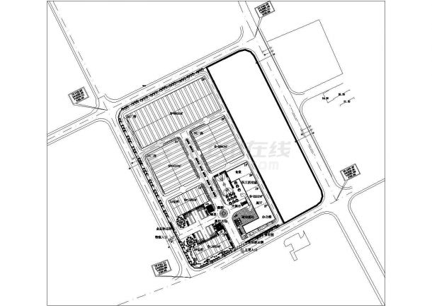 某工业厂区建筑规划设计总平面图纸-图一