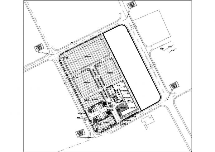 某工业厂区建筑规划设计总平面图纸_图1