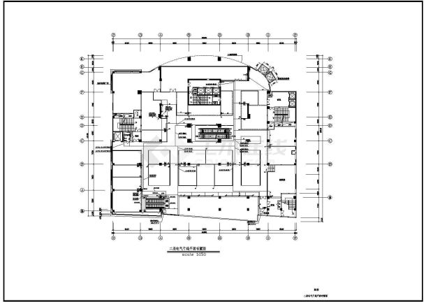 商场二次装修全套电气设计施工CAD图-图二