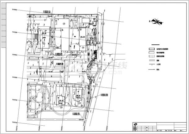 北京市马房村框架结构大门及警卫室建筑设计施工图-图一