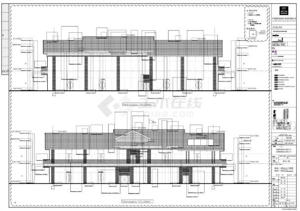 某商业综合体项目建筑立面CAD图-图一