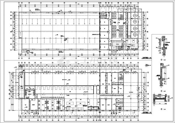某中学2层框架结构食堂建筑施工图-图二