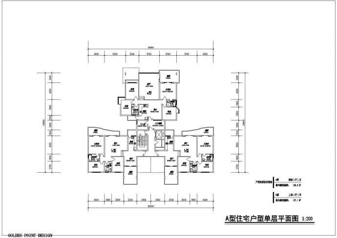 某地区住宅户型建筑设计cad平面图纸_图1