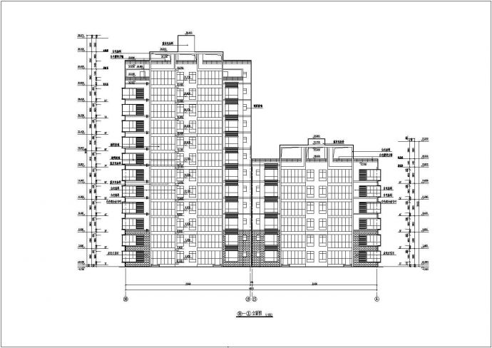 江苏省某个地区的小高层住宅楼建筑cad图纸_图1