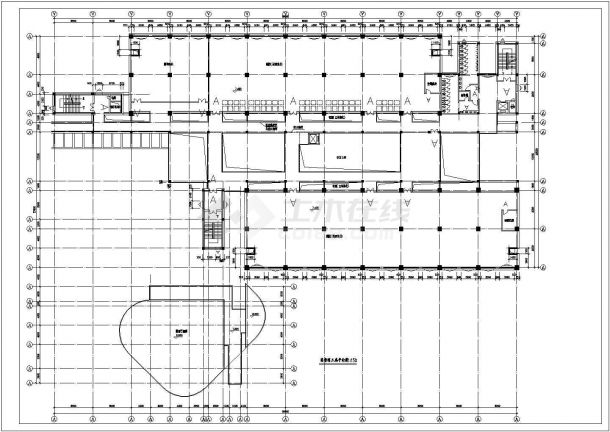 某大学图书馆建筑方案CAD设计图纸-图一