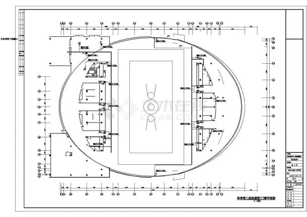 某市体育馆弱电施工设计CAD方案图-图一
