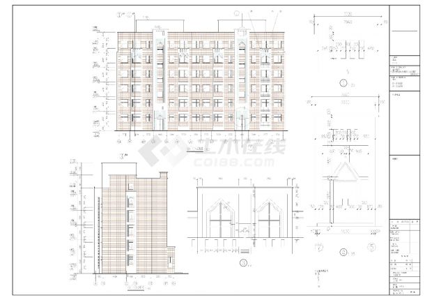 4套6层多层住宅建筑设计施工图-图一