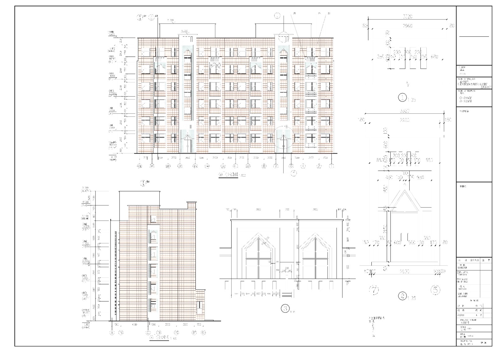 4套6层多层住宅建筑设计施工图