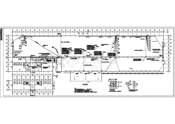 车间办公电气施工设计CAD方案图-图一