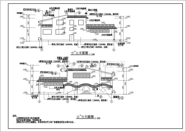 深圳的某公厕、垃圾站设计方案CAD图纸-图二