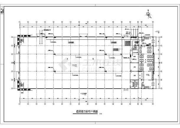 多层厂房电气施工设计CAD方案图纸-图一