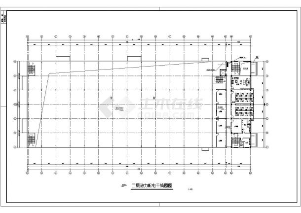 多层厂房电气施工设计CAD方案图纸-图二