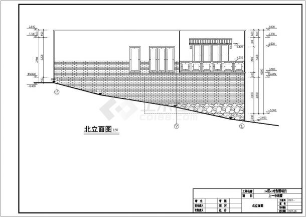 北京郊区2层中式现代风格别墅建筑方案图-图一
