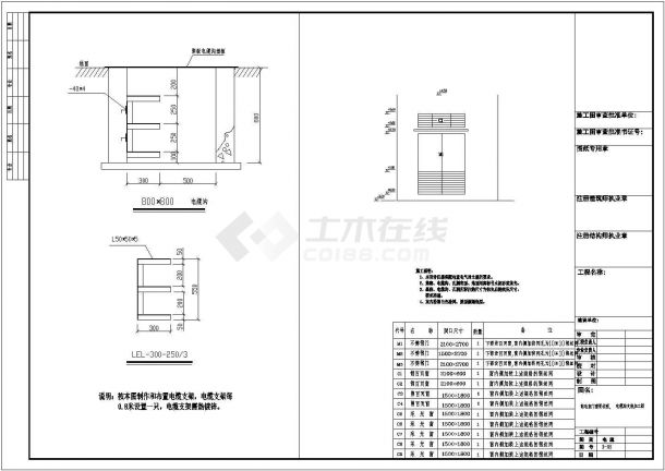 某配电室设计施工CAD方案全套图纸-图一