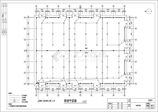 某油漆仓库电气设计施工CAD方案图纸-图二