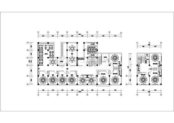 某地连锁餐馆装修设计施工图（标注详细）-图一