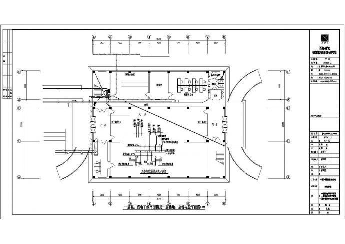 药厂办公楼电气设计施工CAD方案图_图1