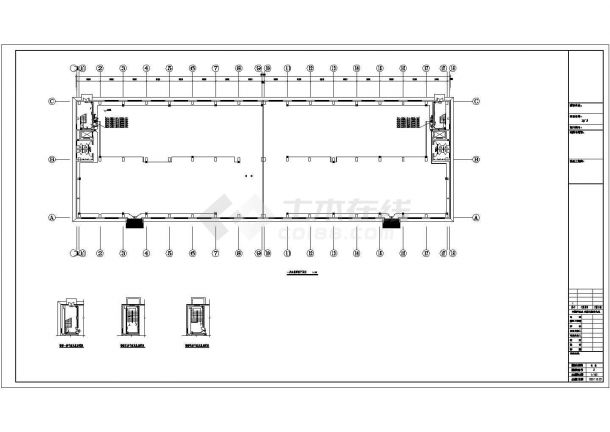 浙江某多层厂房电气设计施工CAD方案图纸-图二