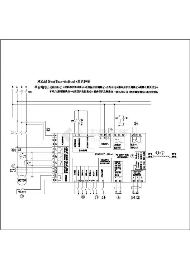 不同电机遥控原理全套电气设计施工CAD图-图二