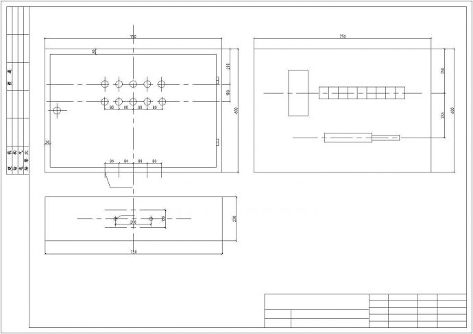 电控电源插座箱元件布置方案cad图纸_图1