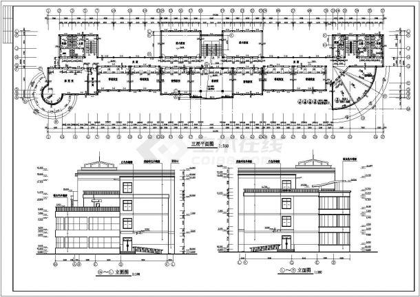 某学校大型建筑施工设计图（共9张）-图二