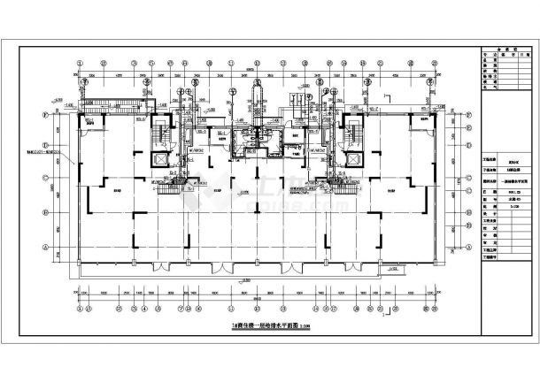 一栋某十六层商住楼给排水设计施工图-图二