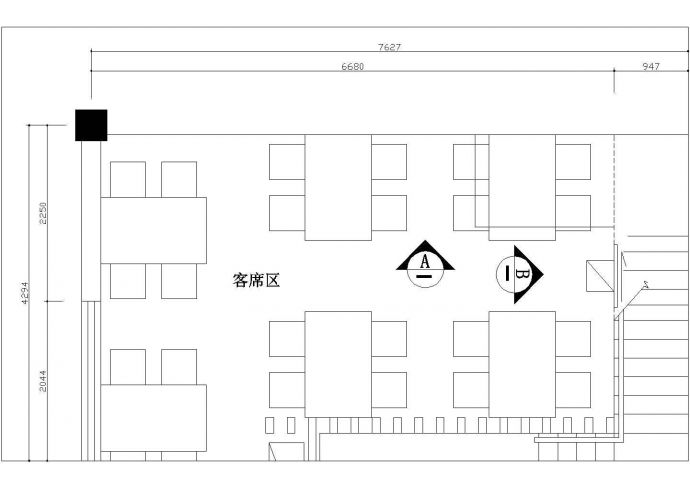 火锅店装修方案图的详细cad图纸_图1