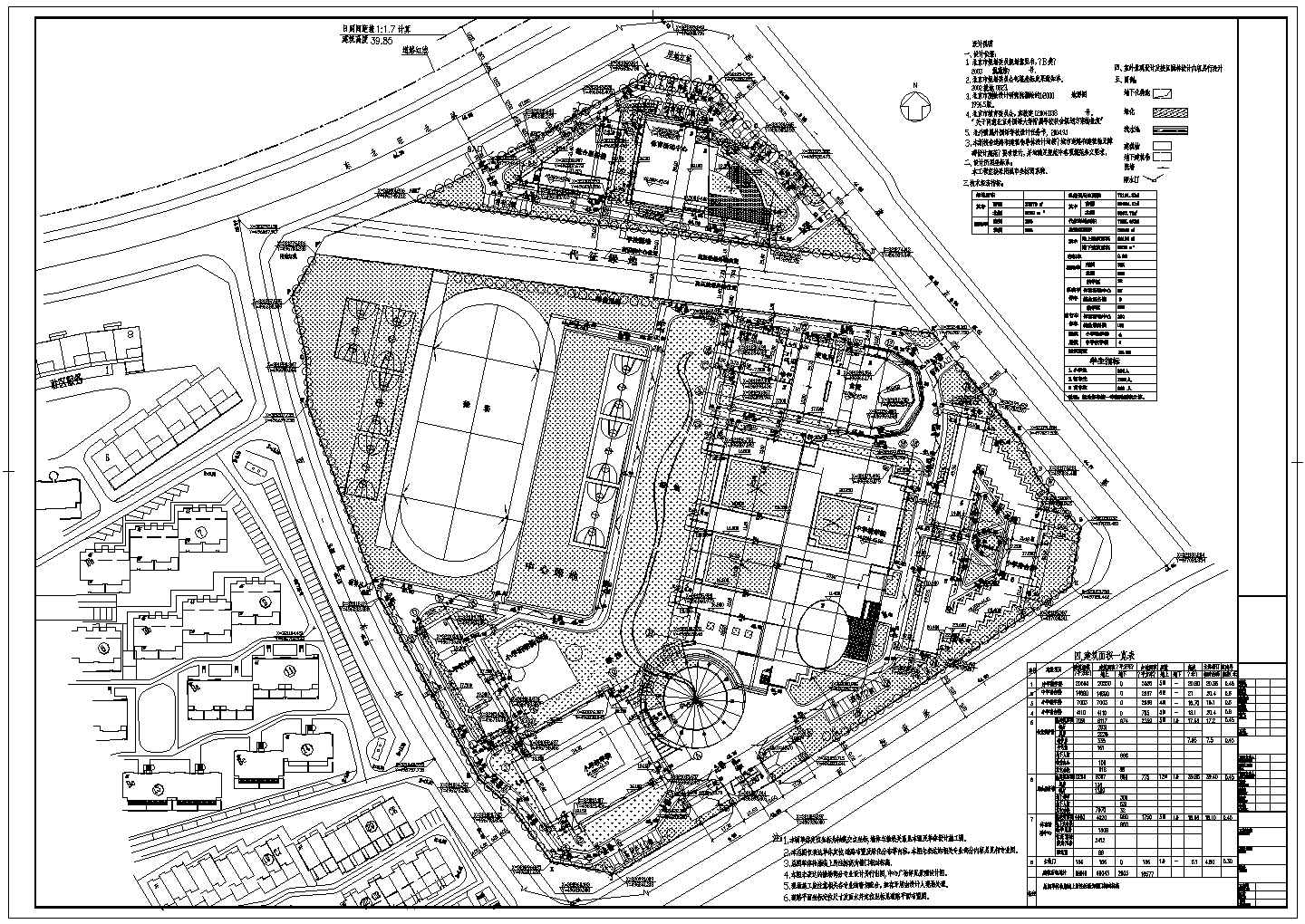 北京外国语大学附属学校校舍规划设计总平面图