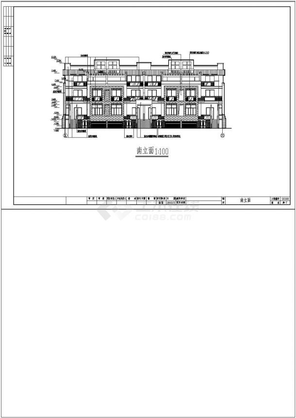 杭州精品排屋设计cad建筑施工图纸-图二