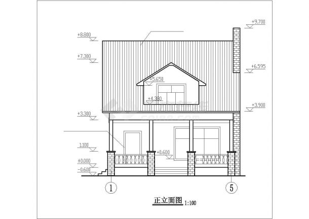 某地区差旅型别墅建筑设计CAD施工图纸-图一