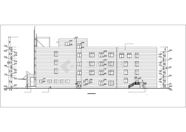 某地区宾馆洗浴部建筑设计CAD施工立面图-图二