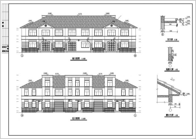 某地2层砖混结构别墅建筑设计施工图_图1
