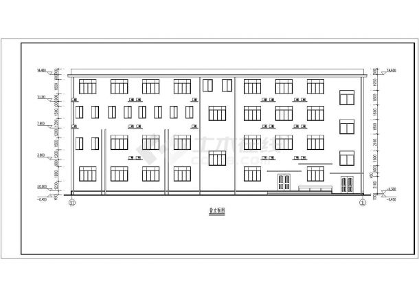 某私营企业四层综合楼建筑设计方案图-图二