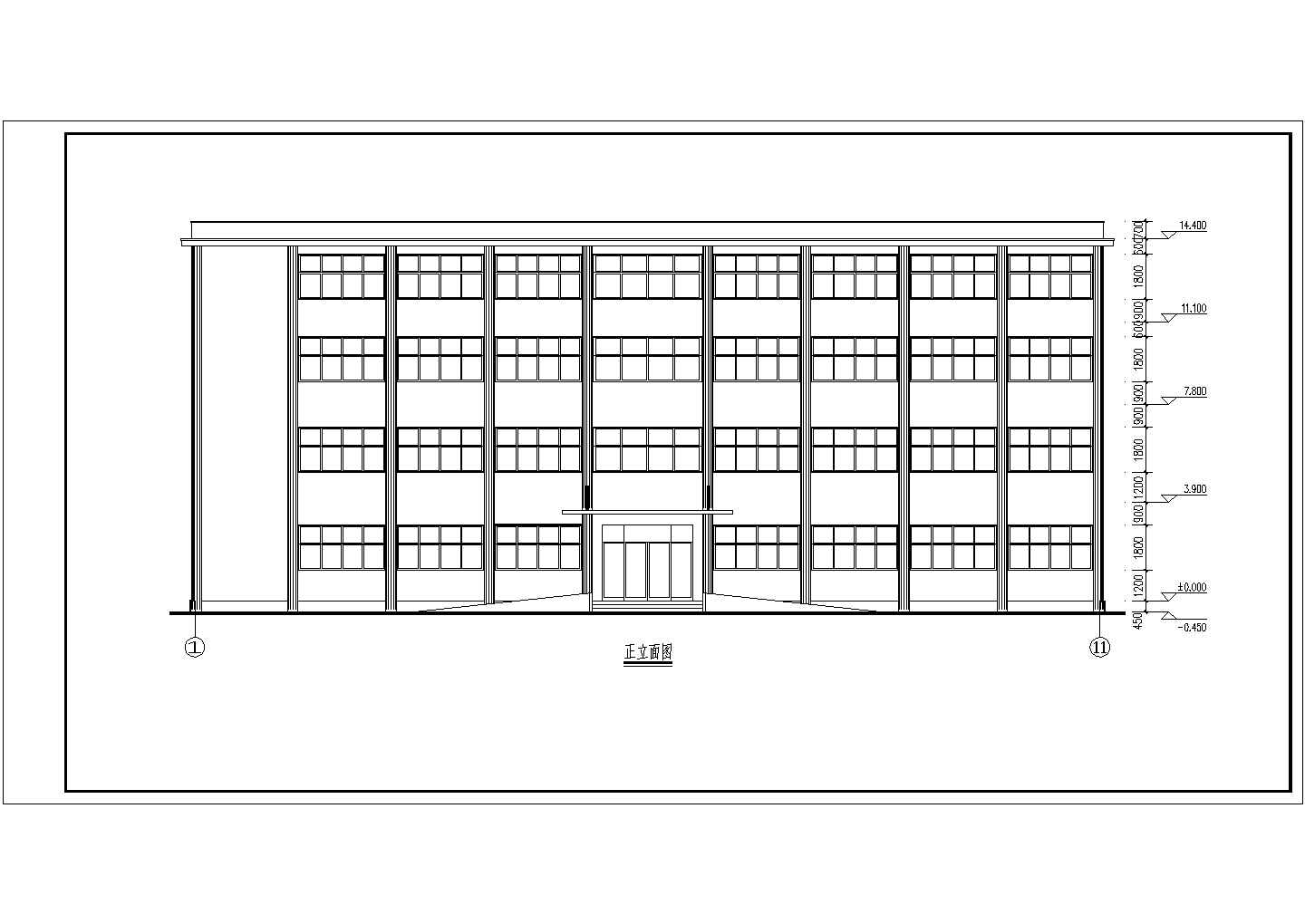 某私营企业四层综合楼建筑设计方案图