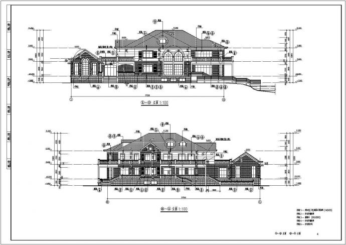 某地两层坡屋顶别墅建筑设计施工图_图1