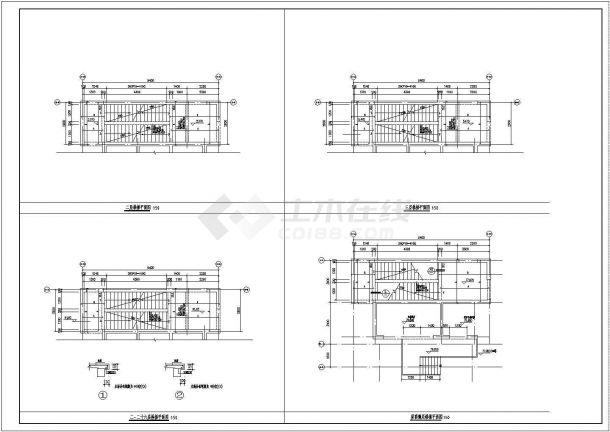 某地高层框架结构住宅双跑剪刀梯结构图-图二