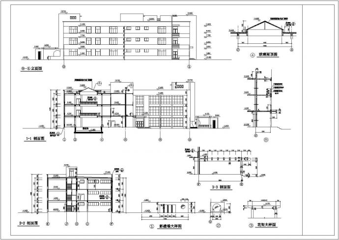 某文化娱乐建筑结构设计CAD施工图_图1