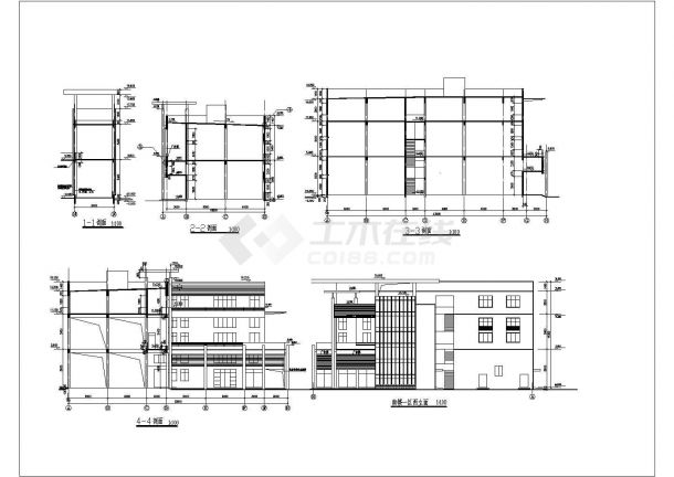 某地多层商业步行街建筑设计施工图-图二
