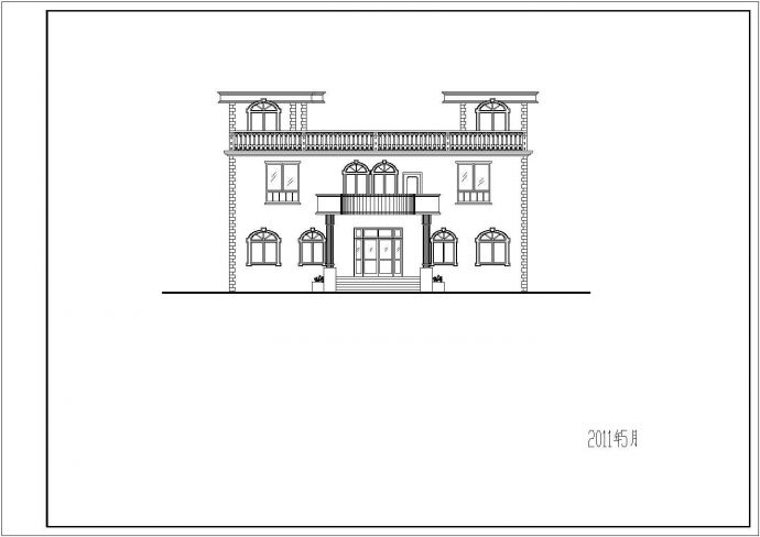 某地3层砌体结构私人别墅建筑施工图纸_图1