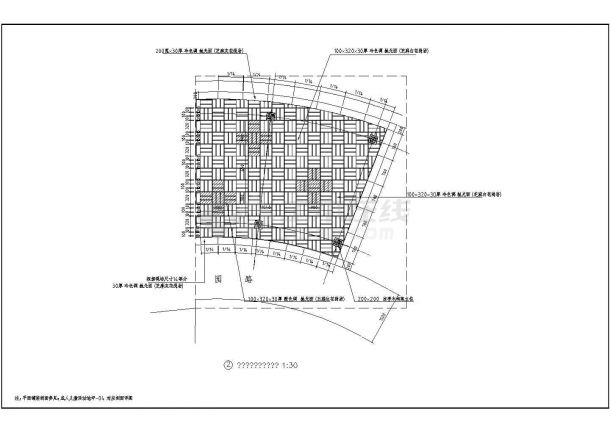 某小区景观工程景观土建部分竣工图纸-图一