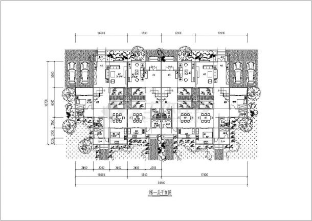 现代仿古四合院两层联排别墅方案设计-图二