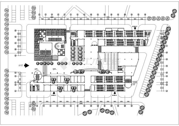 某大学教学楼建筑cad图纸（共10张）-图一