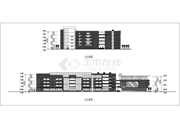 某大学教学楼建筑cad图纸（共10张）-图二