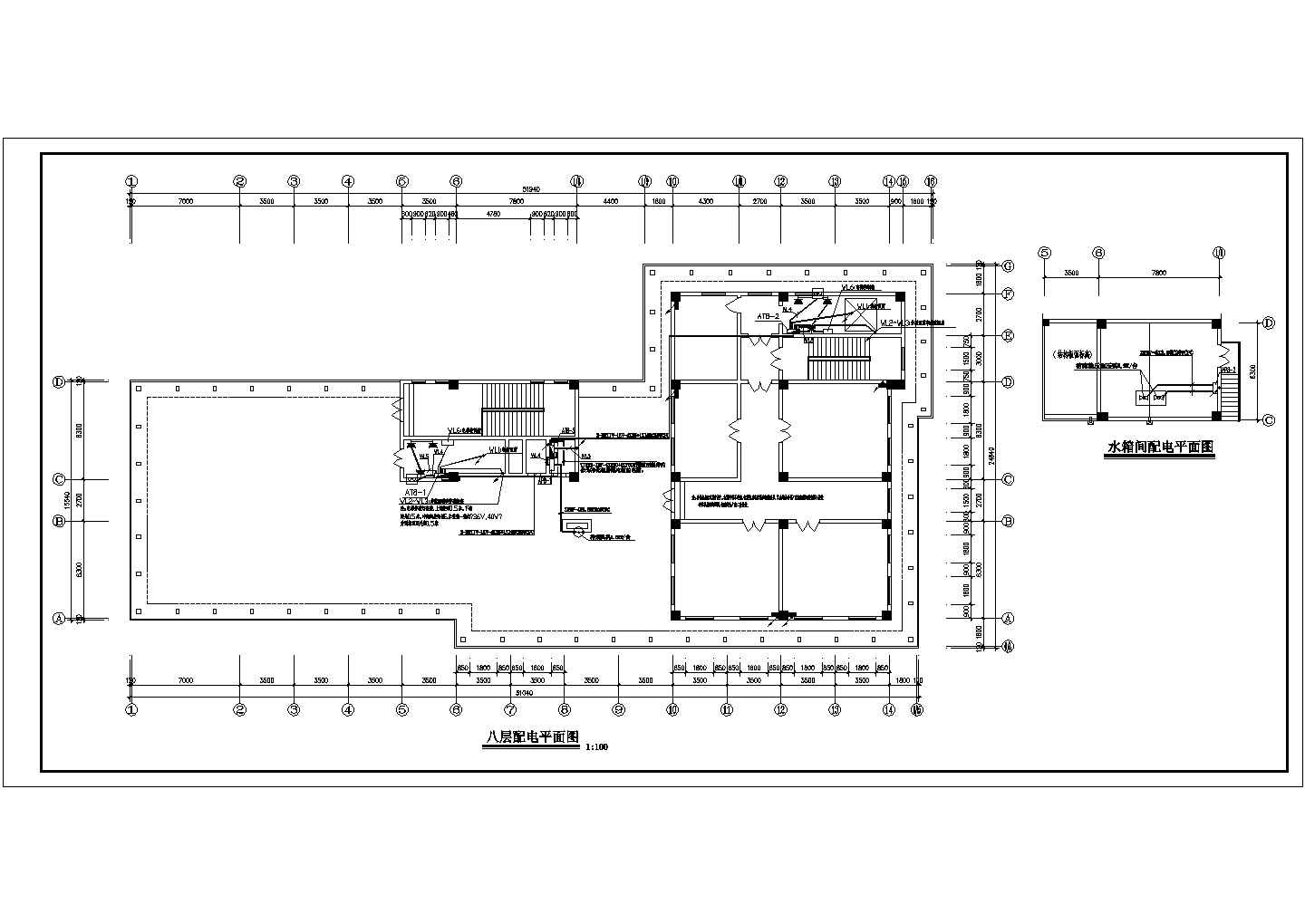 某地区医院电气配电房设计CAD图