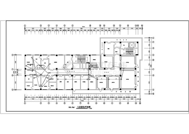 某地区医院供电室电气弱电设计CAD图-图一
