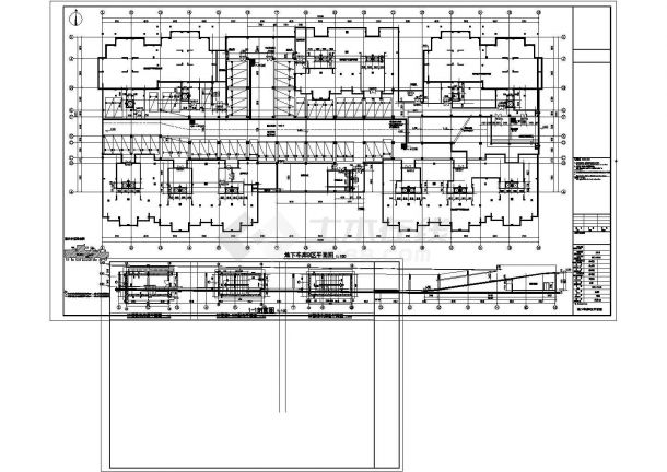 某住宅小区单层地下车库建筑设计施工图-图二